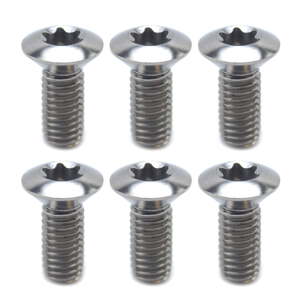 BOLT DISC TORX M6 x 13mm CSK, TITANIUM GRADE 5 /PACK OF 6