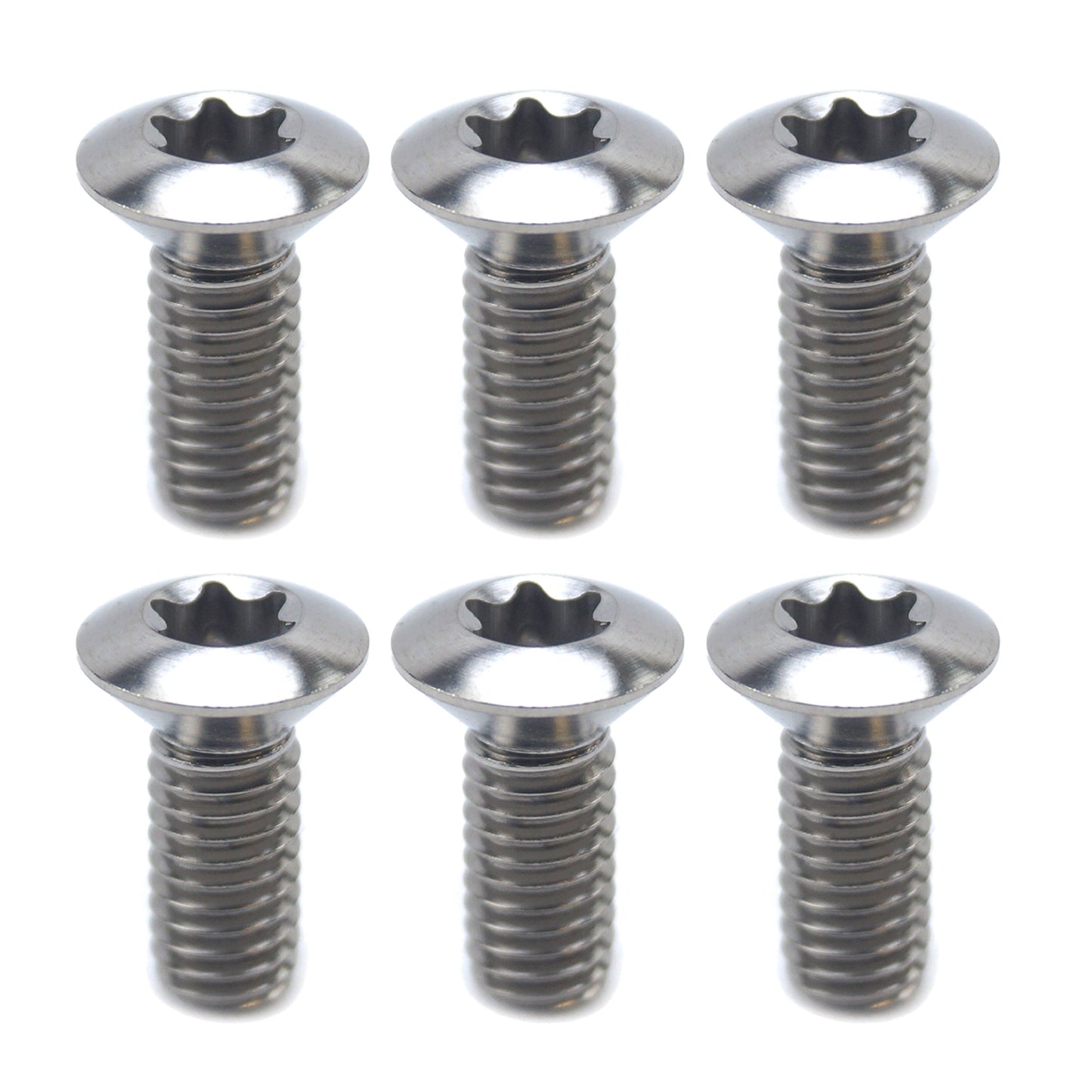 BOLT DISC TORX M6 x 13mm CSK, TITANIUM GRADE 5 /PACK OF 6