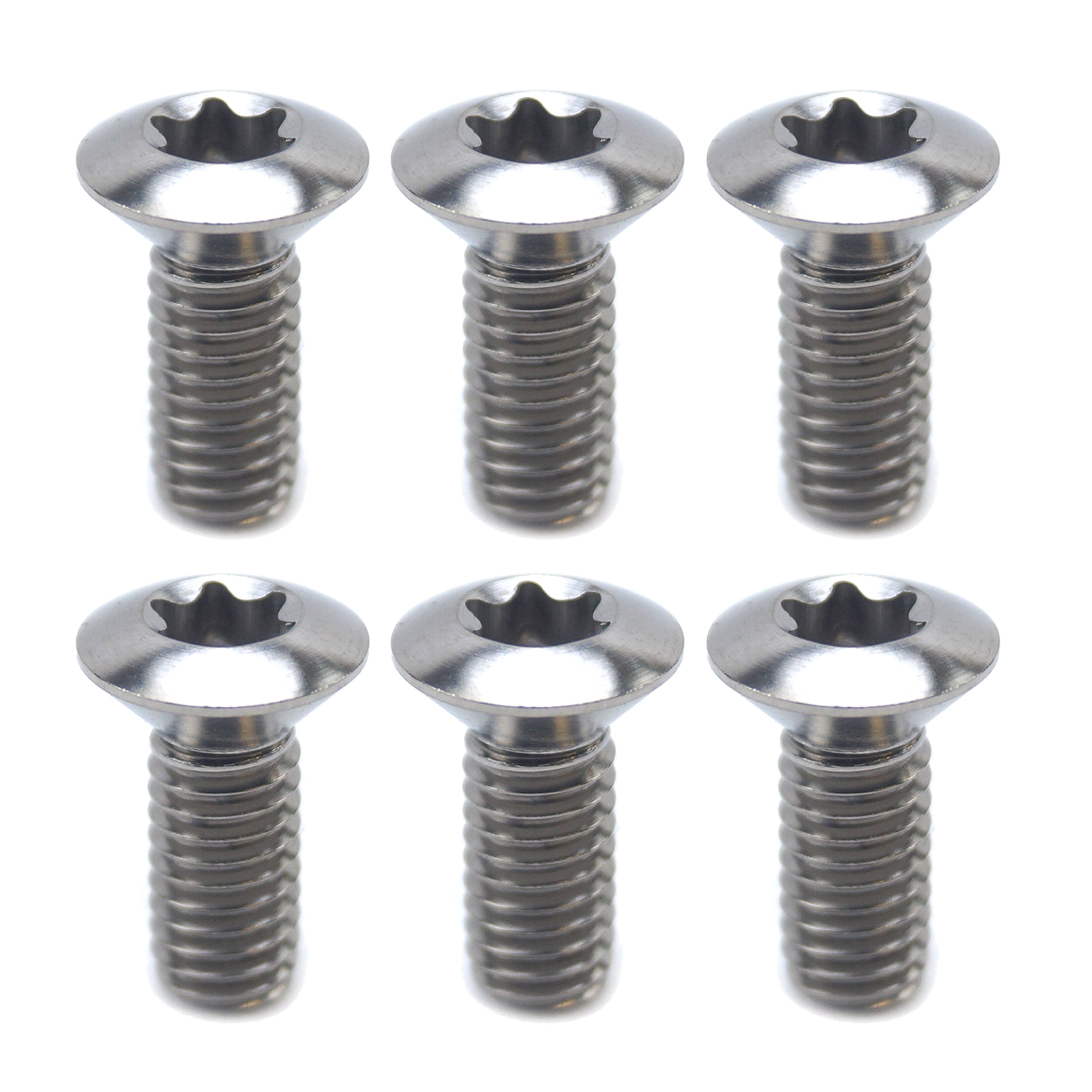 BOLT DISC TORX M6 x 13mm CSK, TITANIUM GRADE 5 /PACK OF 6