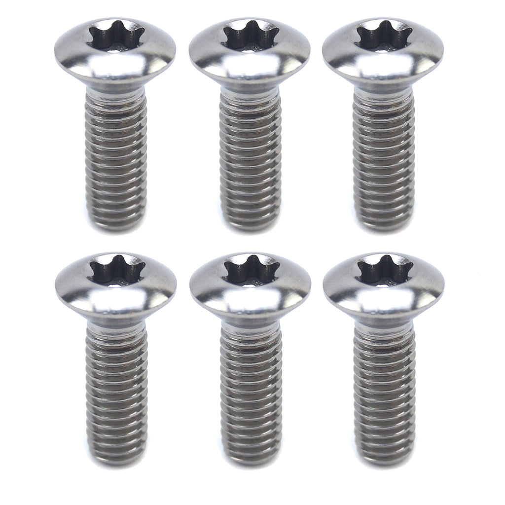 BOLT DISC TORX M6 x 18mm CSK, TITANIUM GRADE 5 /PACK OF 6