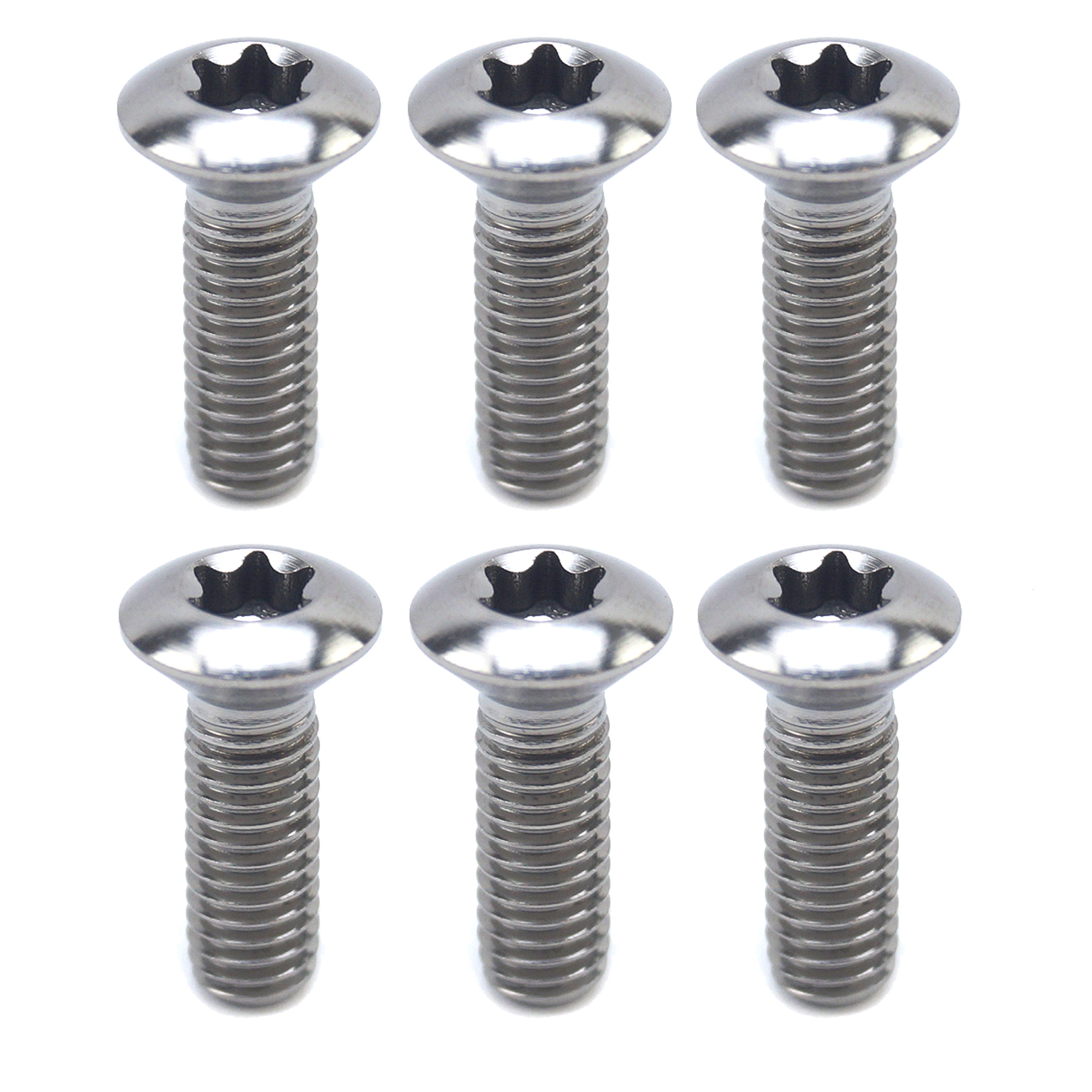 BOLT DISC TORX M6 x 18mm CSK, TITANIUM GRADE 5 /PACK OF 6