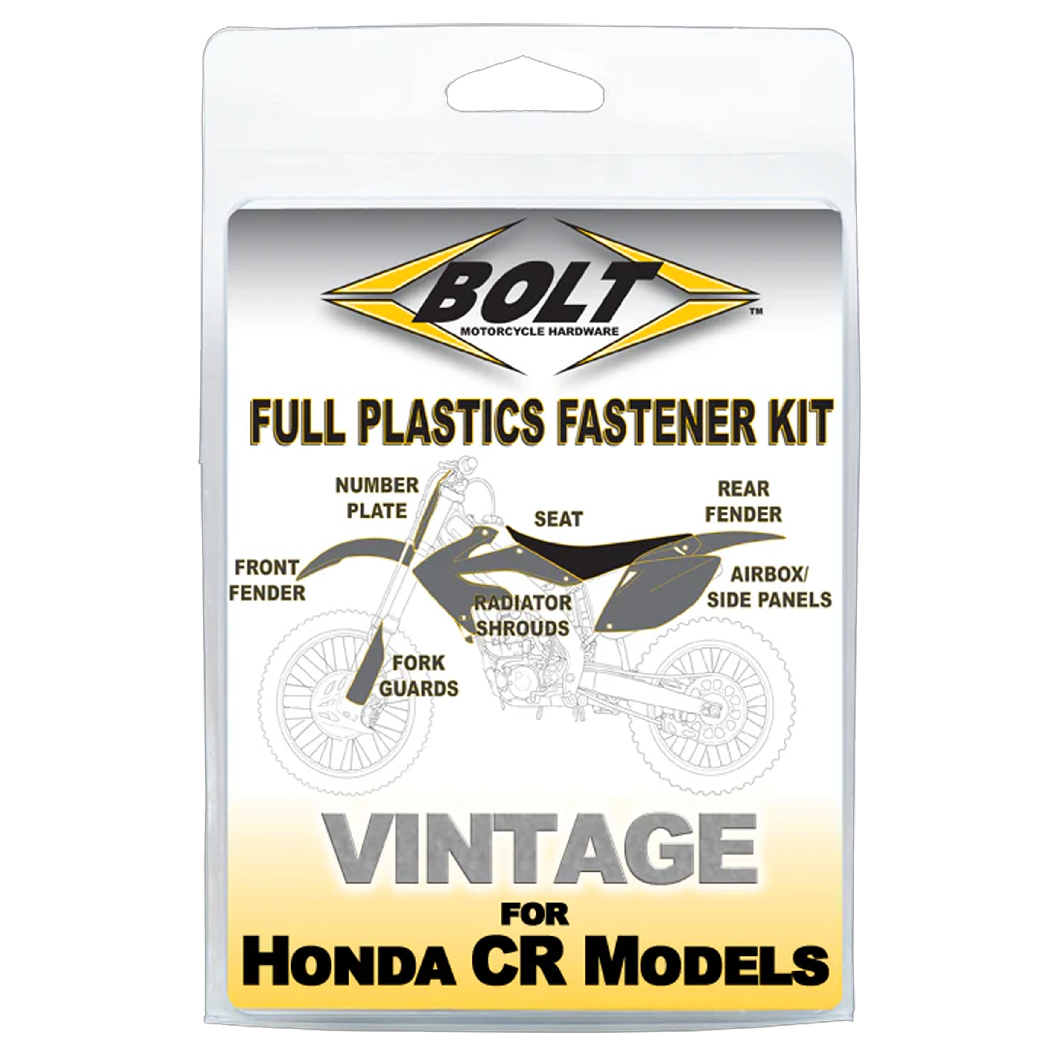 PLASTIC BOLT KIT CR 125/250, BOLT HARDWARE HON-9799105