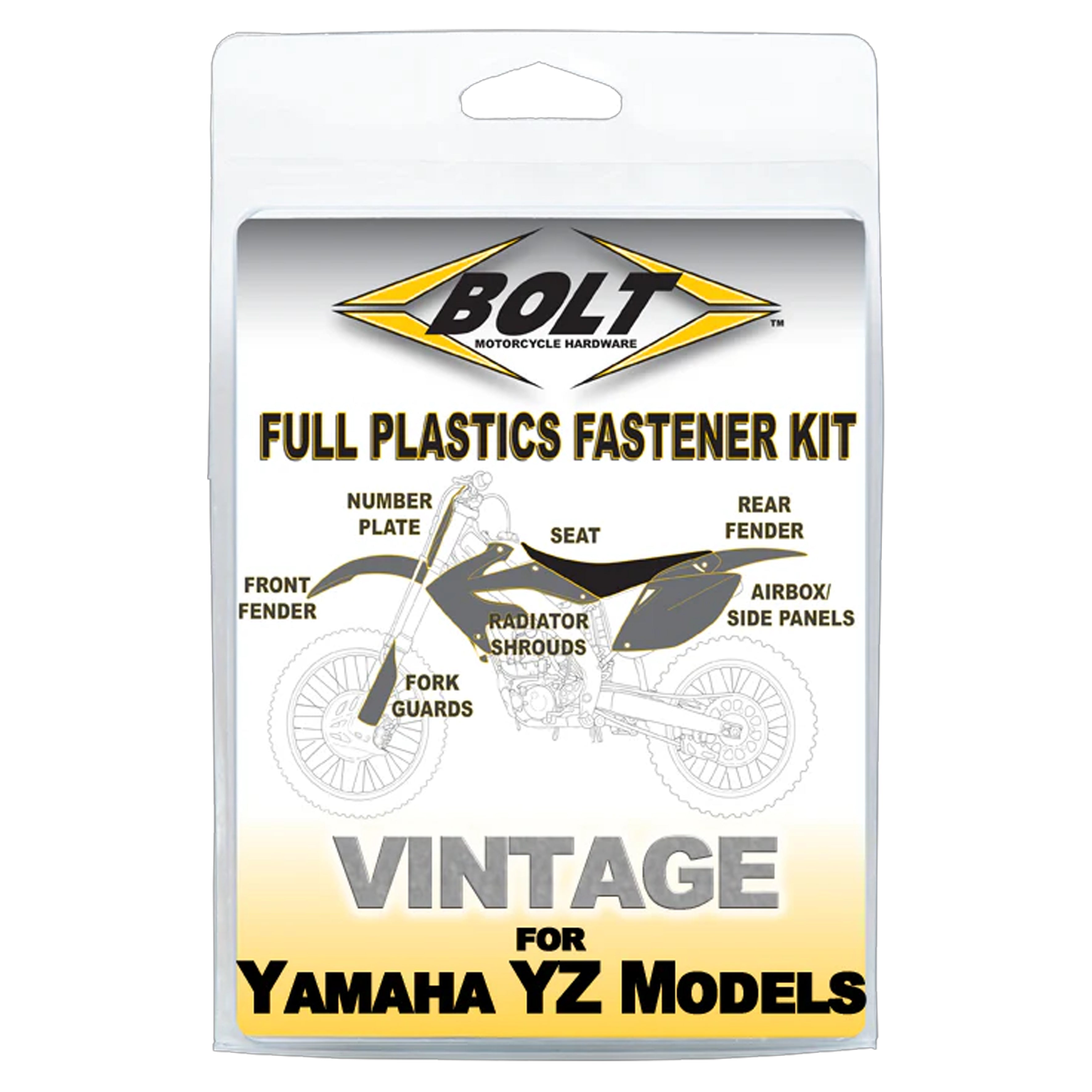 PLASTIC BOLT KIT YZF/WRF, BOLT HARDWARE YAM-9802201