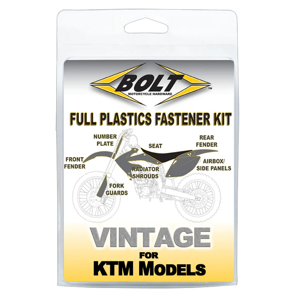 PLASTIC BOLT KIT KTM 125-640 94-97, BOLT HARDWARE KTM-9397101