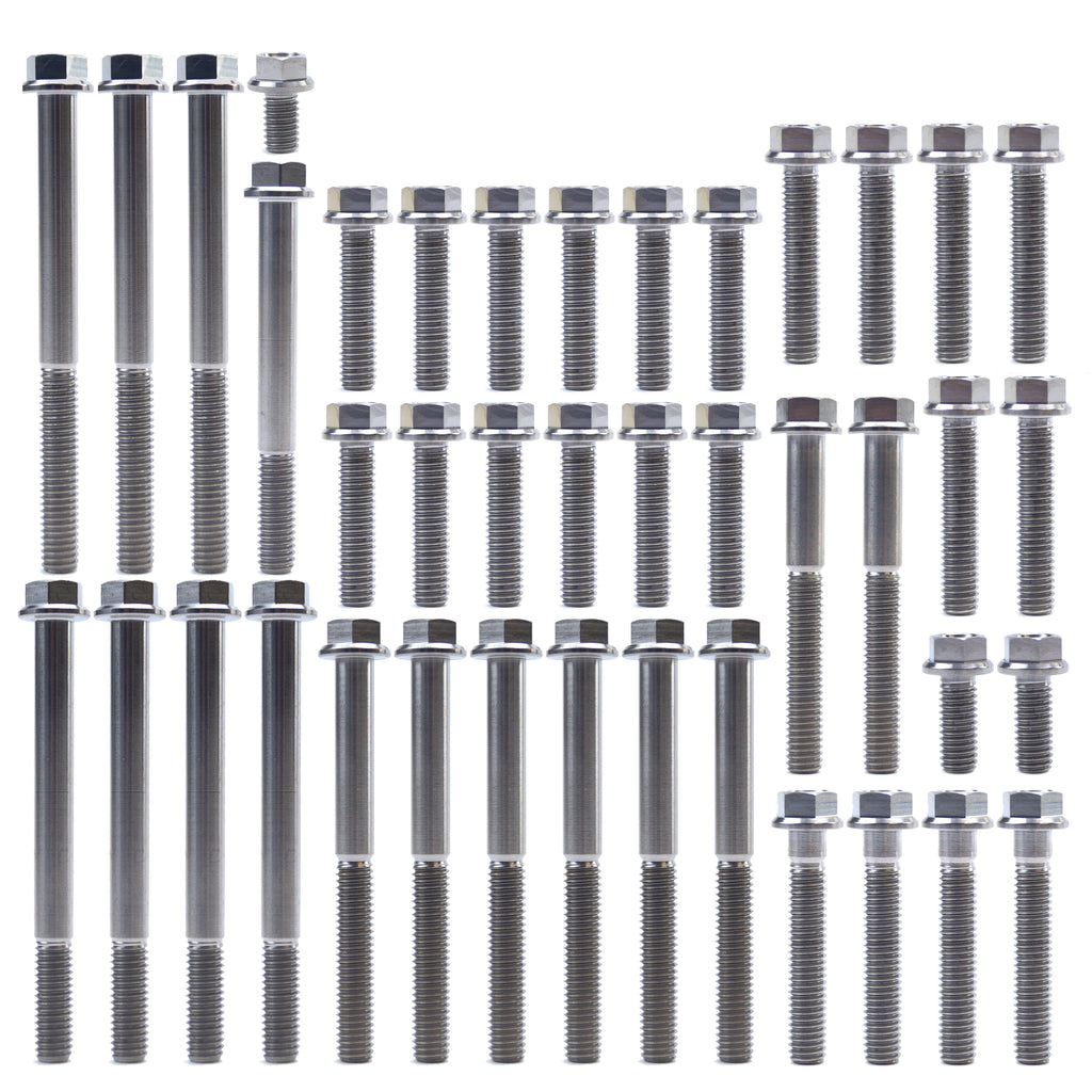 KAWASAKI KX 250 F TITANIUM ENGINE BOLT KIT, KIT SIZE 42 BOLTS !!! MADE TO ORDER !!!