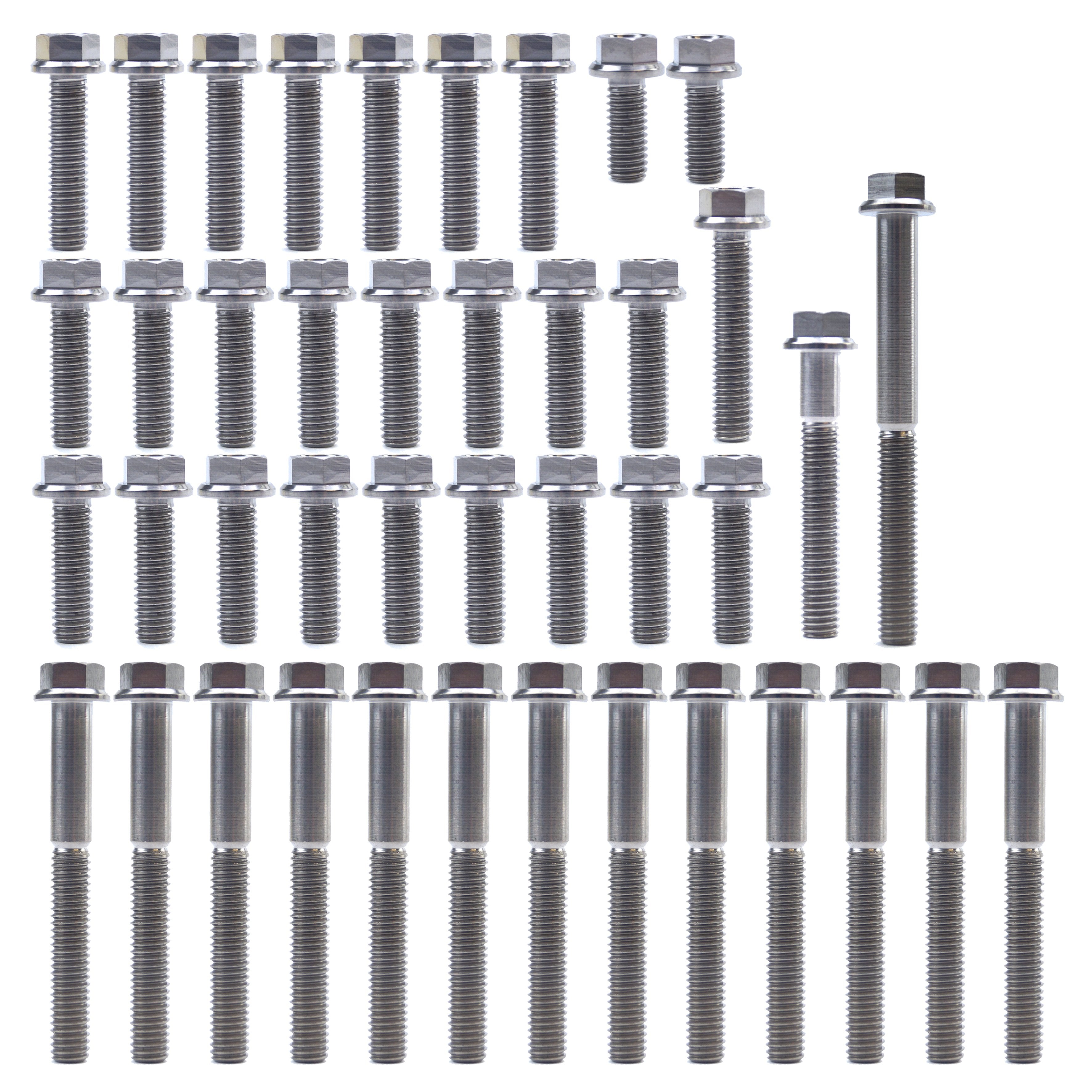 KTM HUQ 125/150 TITANIUM ENGINE BOLT KIT, KIT SIZE 42 BOLTS !!! MADE TO ORDER !!!