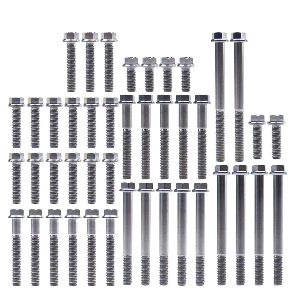 KTM HUQ FE EXC-F TITANIUM ENGINE BOLT KIT, KIT SIZE 43 BOLTS !!! MADE TO ORDER !!!