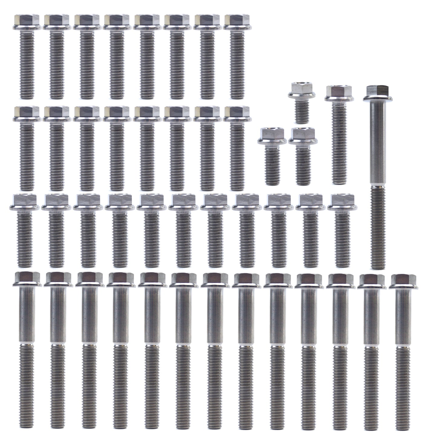KTM HUQ 150 TPI TITANIUM ENGINE BOLT KIT, KIT SIZE 45 BOLTS !!! MADE TO ORDER !!!
