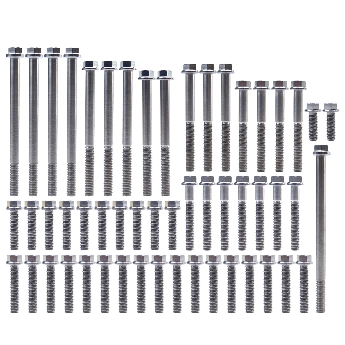 ENGINE BOLT KIT CR 125 R 90-07, KIT SIZE 53 BOLTS !!! MADE TO ORDER !!! TITANIUM BOLT KIT