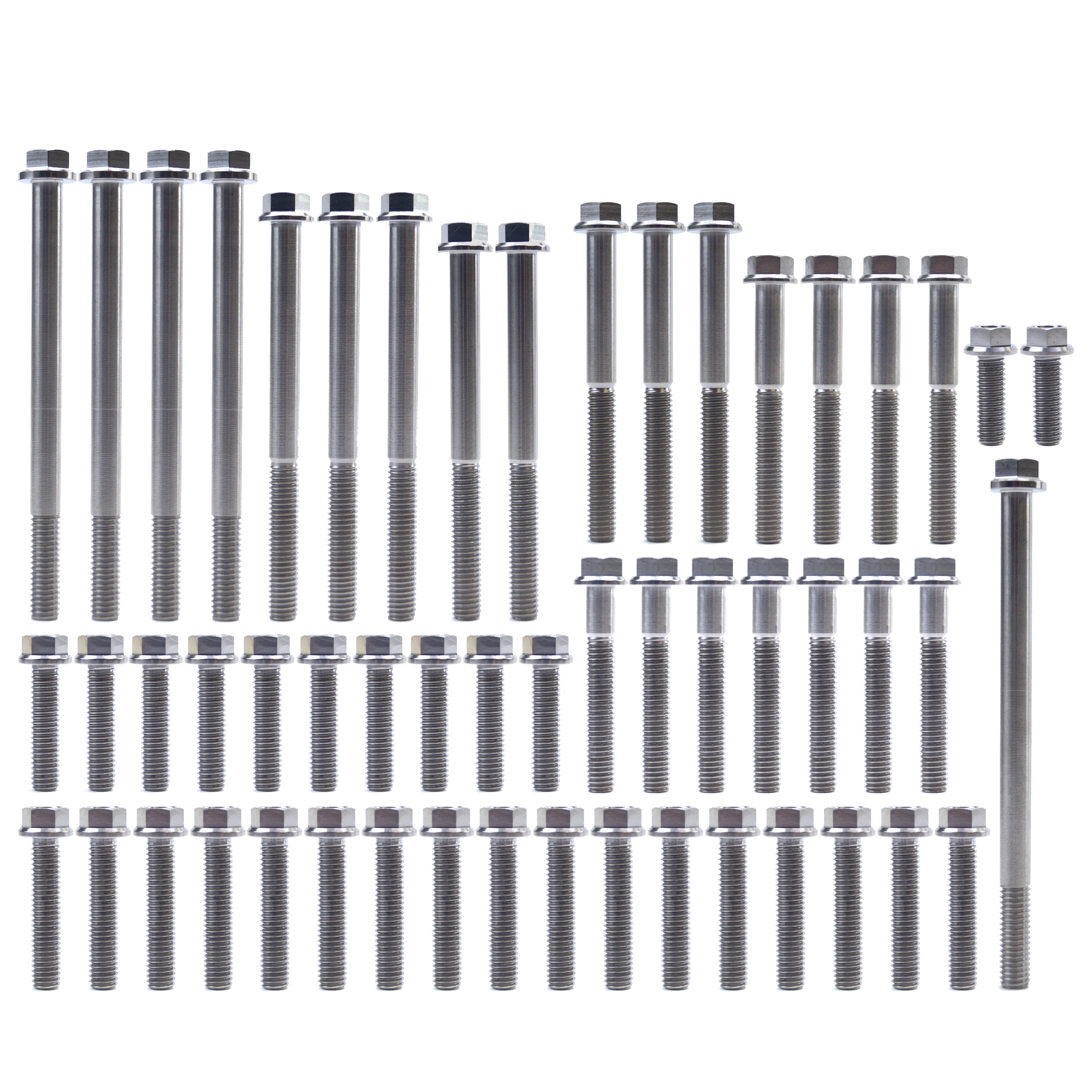 ENGINE BOLT KIT CR 125 R 90-07, KIT SIZE 69 BOLTS !!! MADE TO ORDER !!! TITANIUM BOLT KIT