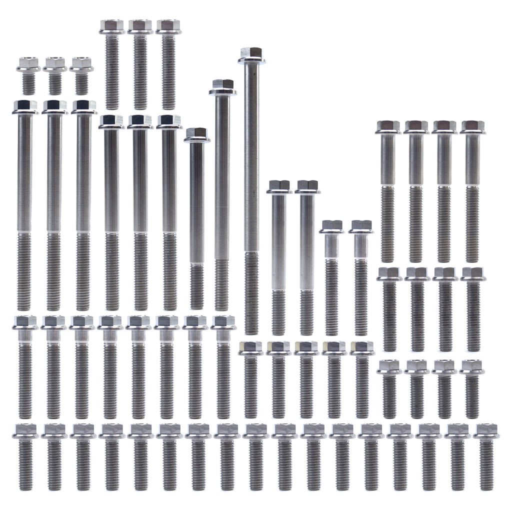 ENGINE BOLT KIT CR 250 R 86-91, KIT SIZE 61 BOLTS !!! MADE TO ORDER !!! TITANIUM BOLT KIT