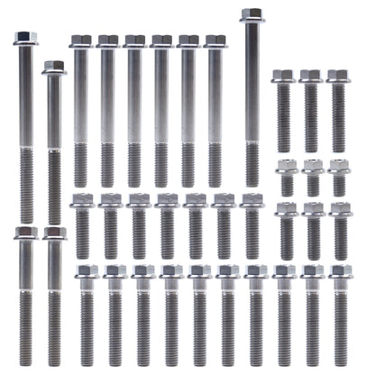 ENGINE BOLT KIT CR 80/85 R, KIT SIZE 37 BOLTS !!! MADE TO ORDER !!! TITANIUM BOLT KIT