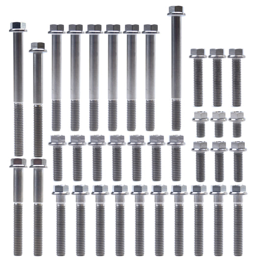 ENGINE BOLT KIT CR 80/85 R, KIT SIZE 37 BOLTS !!! MADE TO ORDER !!! TITANIUM BOLT KIT