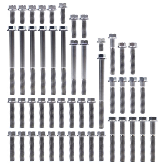 ENGINE BOLT KIT CRF 150 R 07-20, KIT SIZE 49 BOLTS !!! MADE TO ORDER !!! TITANIUM BOLT KIT