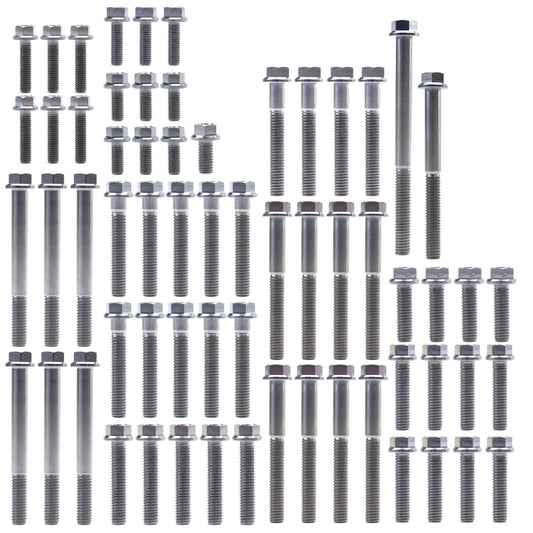 ENGINE BOLT KIT KTM HUSQ 125/150/200, KIT SIZE 63 BOLTS !!! MADE TO ORDER !!! TITANIUM BOLT KIT