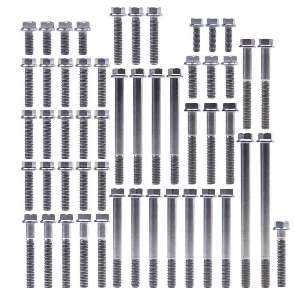 ENGINE BOLT KIT KTM HUSQ 250/350, KIT SIZE 52 BOLTS !!! MADE TO ORDER !!! TITANIUM BOLT KIT