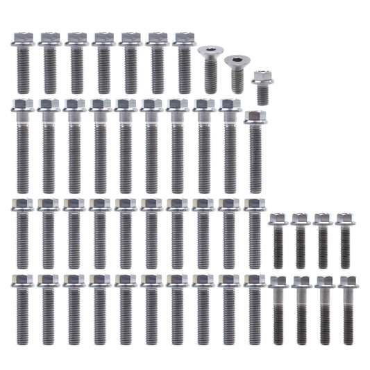 ENGINE BOLT KIT KX 65/80/85/100, KIT SIZE 48 BOLTS !!! MADE TO ORDER !!! TITANIUM BOLT KIT