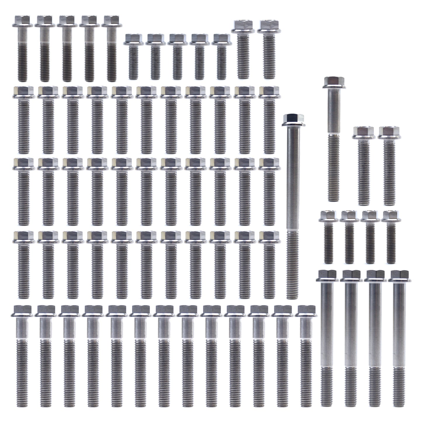 ENGINE BOLT KIT KX 125 85-05, KIT SIZE 74 BOLTS !!! MADE TO ORDER !!! TITANIUM BOLT KIT