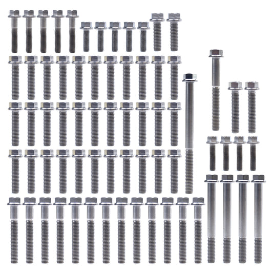 ENGINE BOLT KIT KX 125 85-05, KIT SIZE 74 BOLTS !!! MADE TO ORDER !!! TITANIUM BOLT KIT