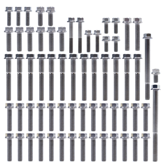 ENGINE BOLT KIT KX 250 88-07, KIT SIZE 65 BOLTS !!! MADE TO ORDER !!! TITANIUM BOLT KIT