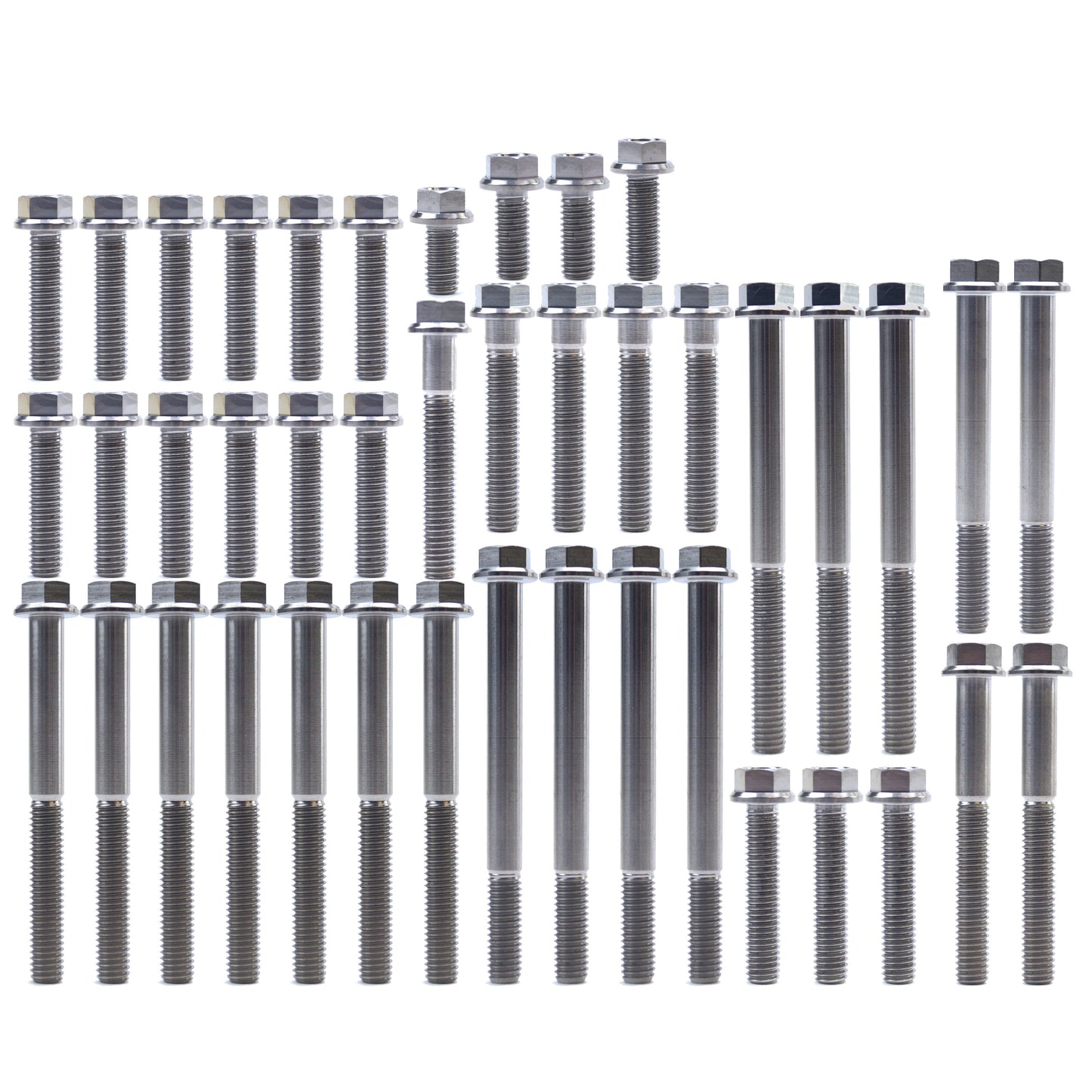 ENGINE BOLT KIT KX 250 F 04-20, KIT SIZE 42 BOLTS !!! MADE TO ORDER !!! TITANIUM BOLT KIT
