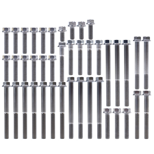 ENGINE BOLT KIT KX 250 F 04-20, KIT SIZE 42 BOLTS !!! MADE TO ORDER !!! TITANIUM BOLT KIT