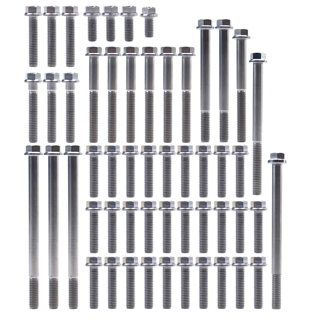 ENGINE BOLT KIT KX 450 F 06-15, KIT SIZE 53 BOLTS !!! MADE TO ORDER !!! TITANIUM BOLT KIT