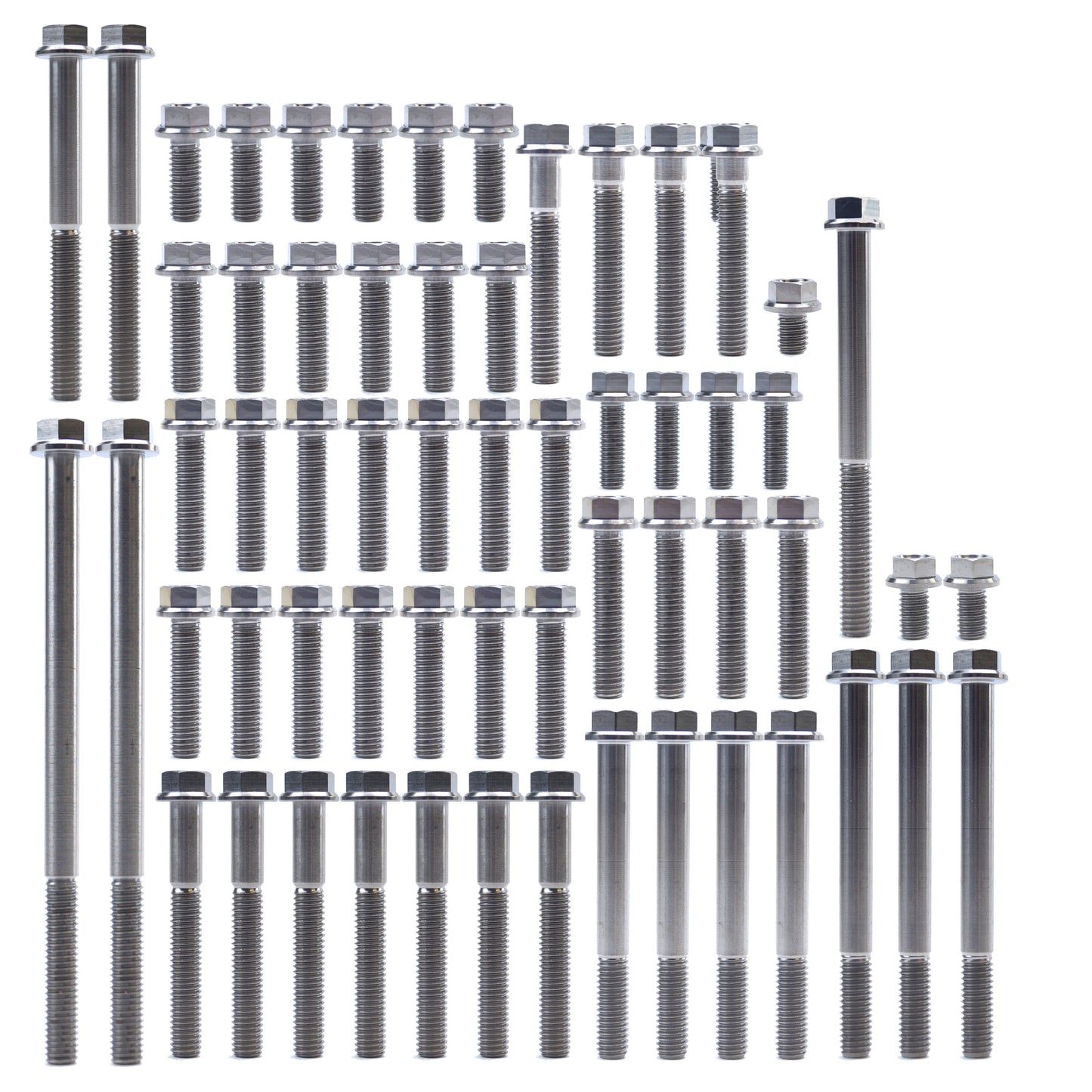 ENGINE BOLT KIT RM 125 90-97, KIT SIZE 62 BOLTS !!! MADE TO ORDER !!! TITANIUM BOLT KIT