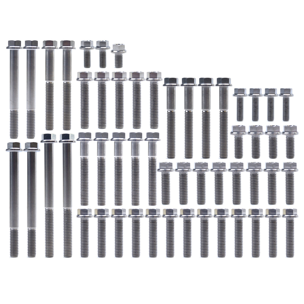 ENGINE BOLT KIT RM 125 98-07, KIT SIZE 54 BOLTS !!! MADE TO ORDER !!! TITANIUM BOLT KIT