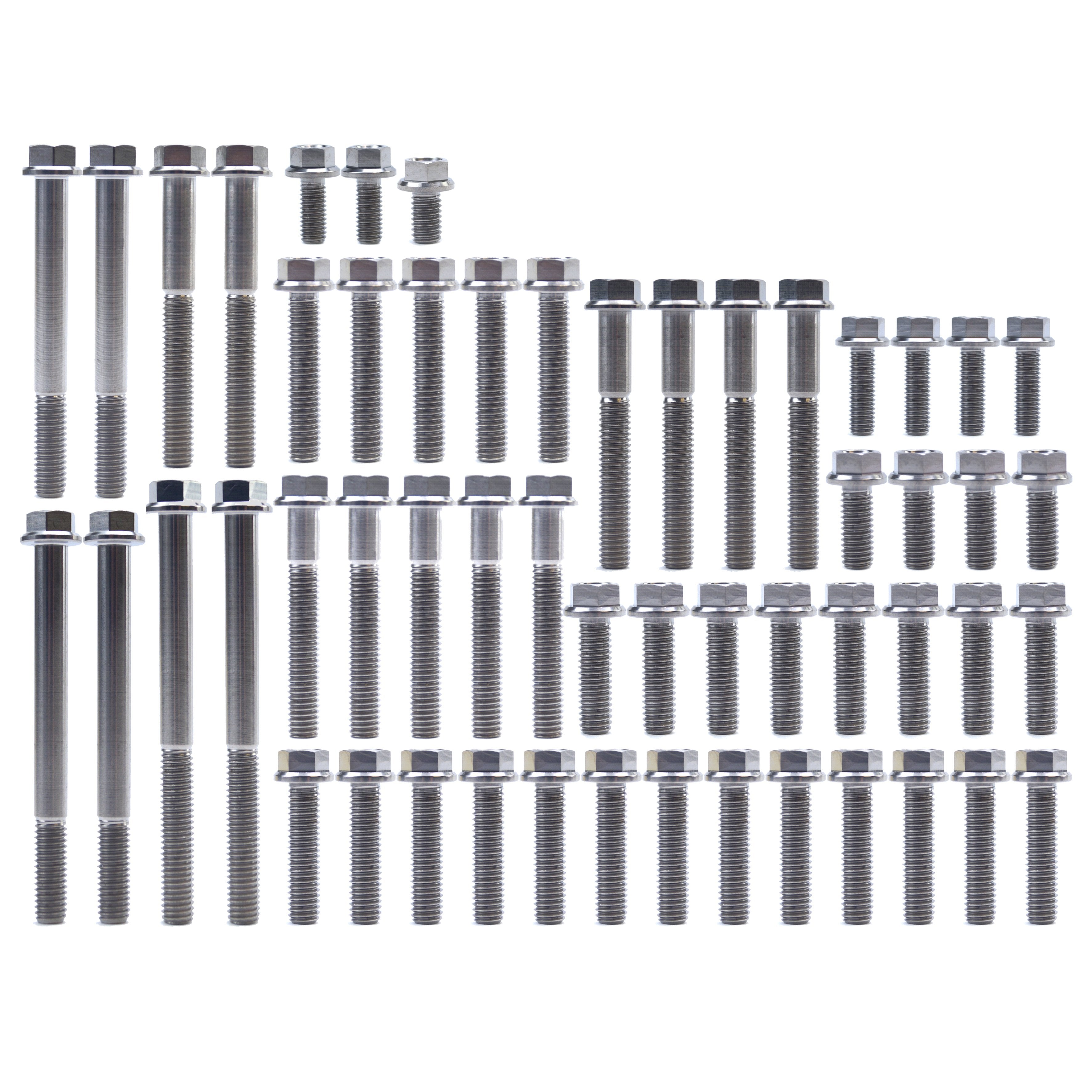 ENGINE BOLT KIT RM 125 98-07, KIT SIZE 54 BOLTS !!! MADE TO ORDER !!! TITANIUM BOLT KIT