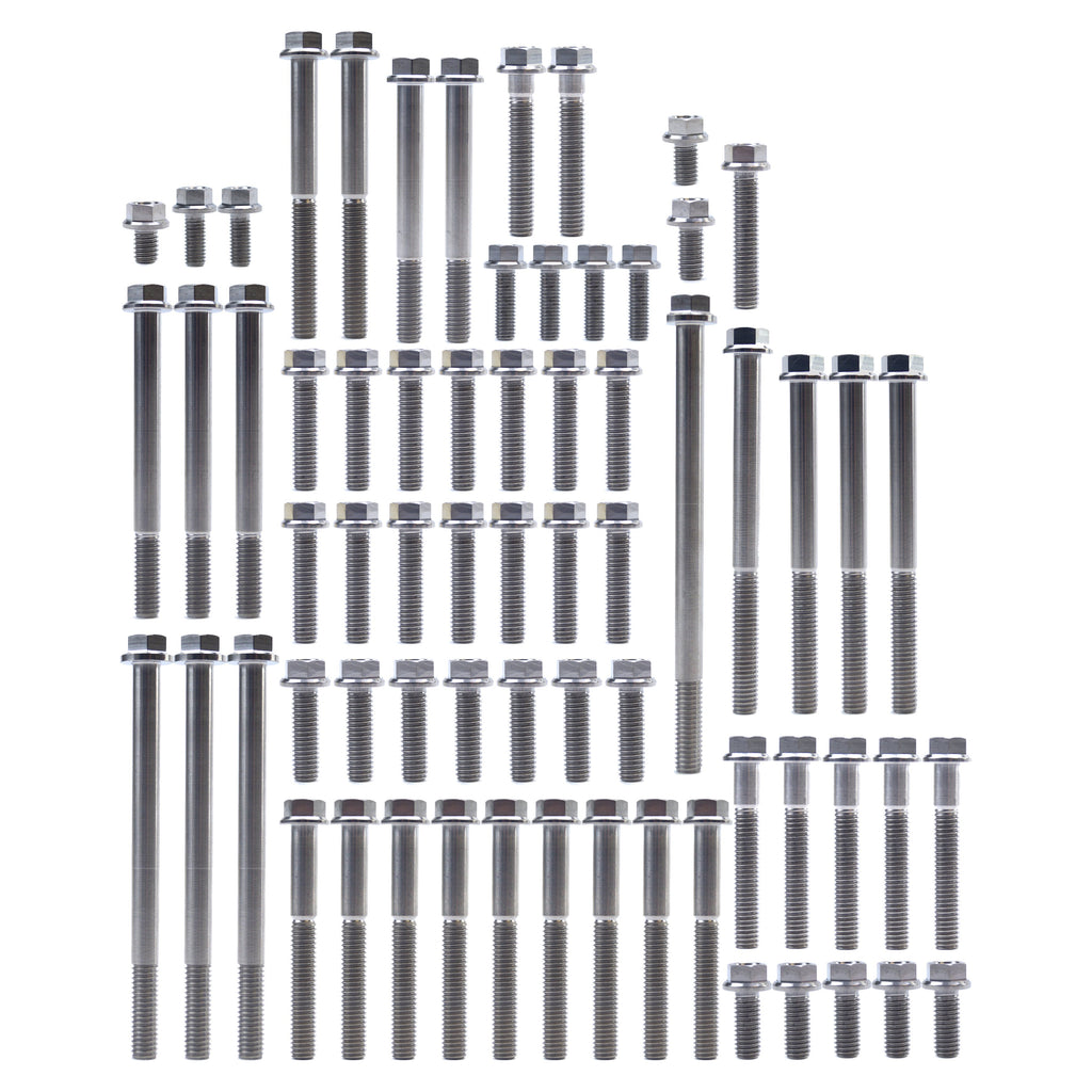 ENGINE BOLT KIT RM 250 90-95, KIT SIZE 67 BOLTS !!! MADE TO ORDER !!! TITANIUM BOLT KIT