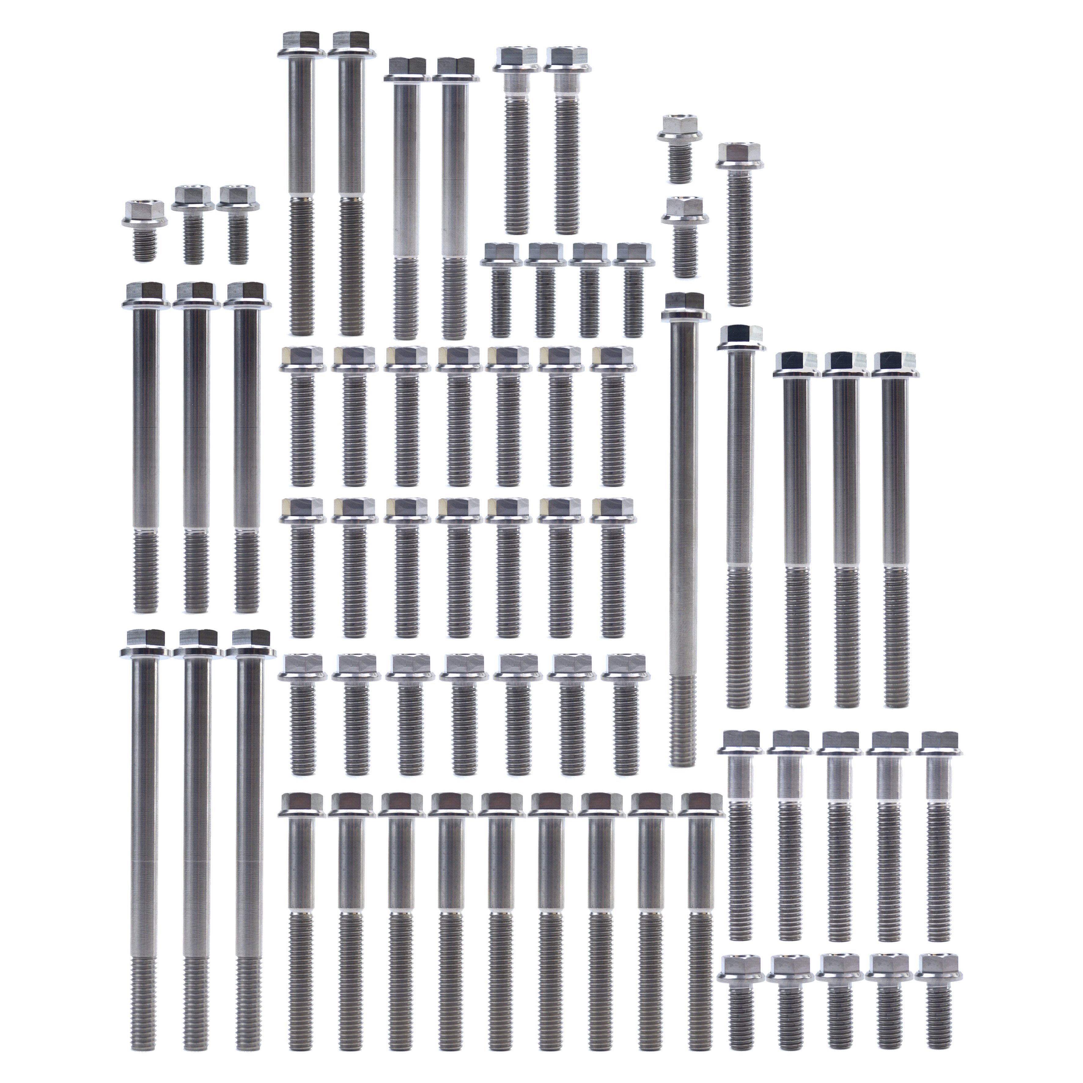 ENGINE BOLT KIT RM 250 90-95, KIT SIZE 67 BOLTS !!! MADE TO ORDER !!! TITANIUM BOLT KIT