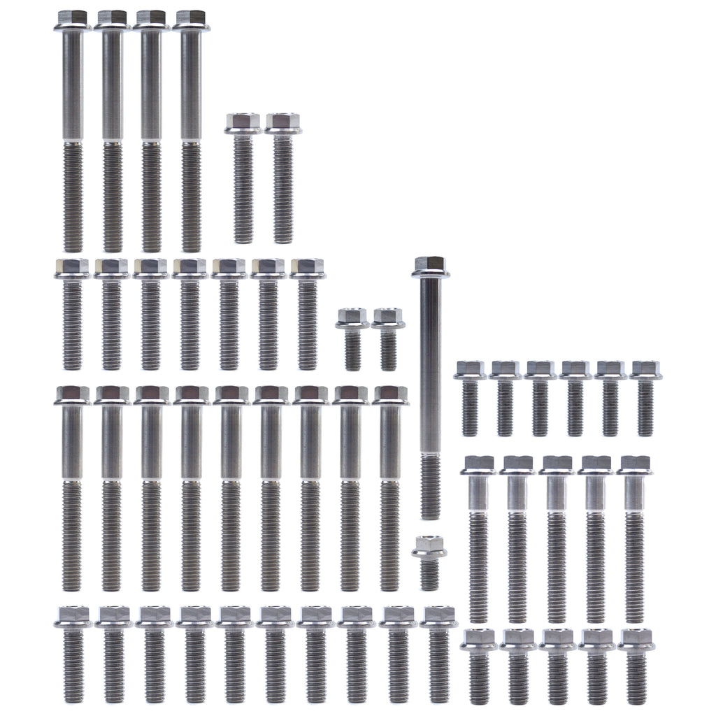 ENGINE BOLT KIT RM 250 96-00, KIT SIZE 52 BOLTS !!! MADE TO ORDER !!! TITANIUM BOLT KIT