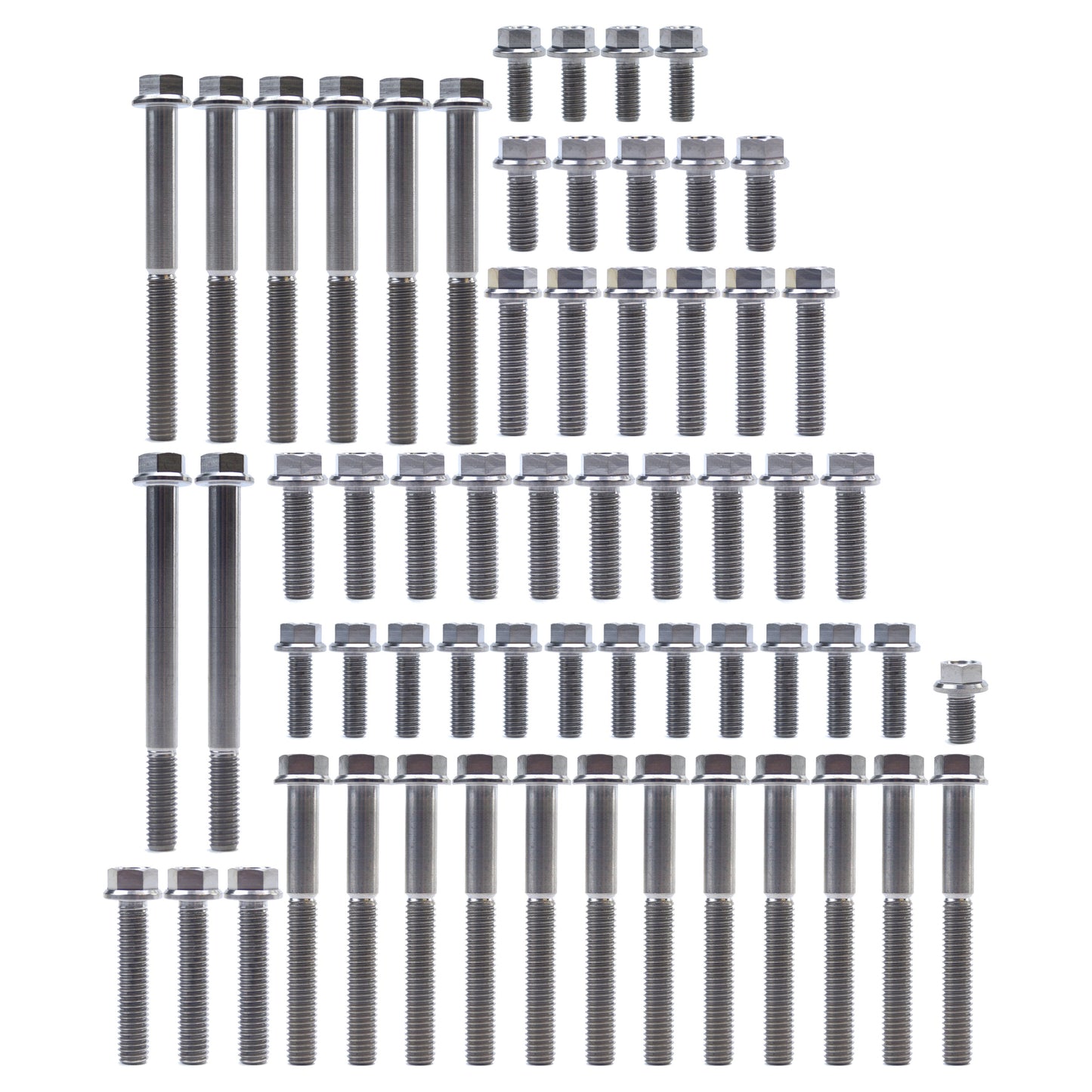 ENGINE BOLT KIT RM 250 01-08, KIT SIZE 61 BOLTS !!! MADE TO ORDER !!! TITANIUM BOLT KIT