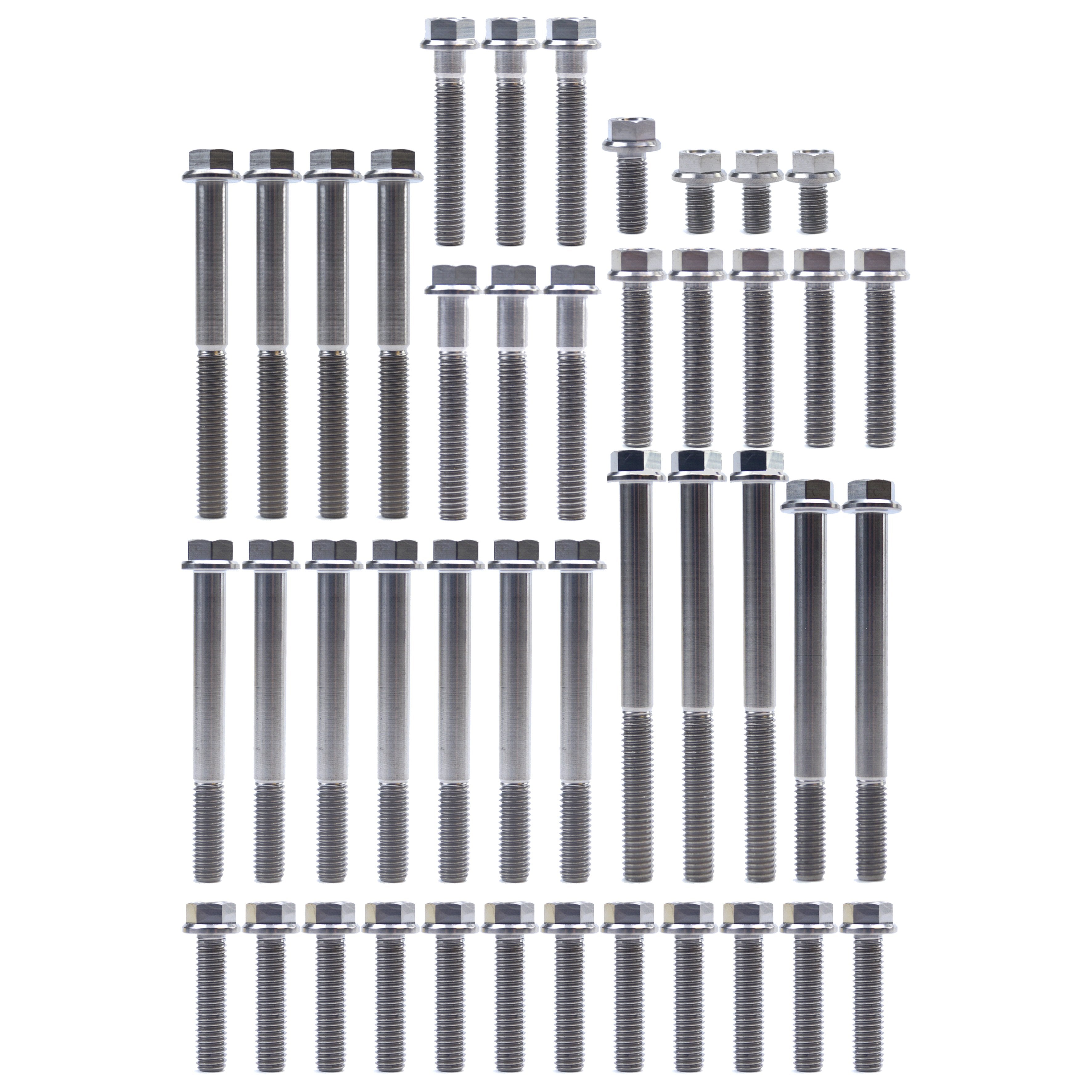 ENGINE BOLT KIT RM-Z 250 07-09, KIT SIZE 43 BOLTS !!! MADE TO ORDER !!! TITANIUM BOLT KIT