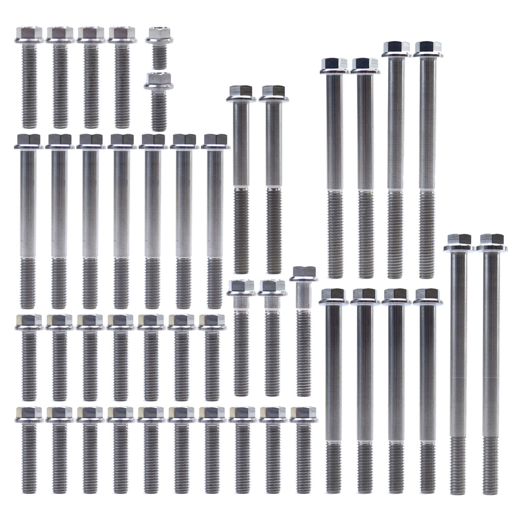 ENGINE BOLT KIT RMZ 450 08-20, KIT SIZE 45 BOLTS !!! MADE TO ORDER !!! TITANIUM BOLT KIT