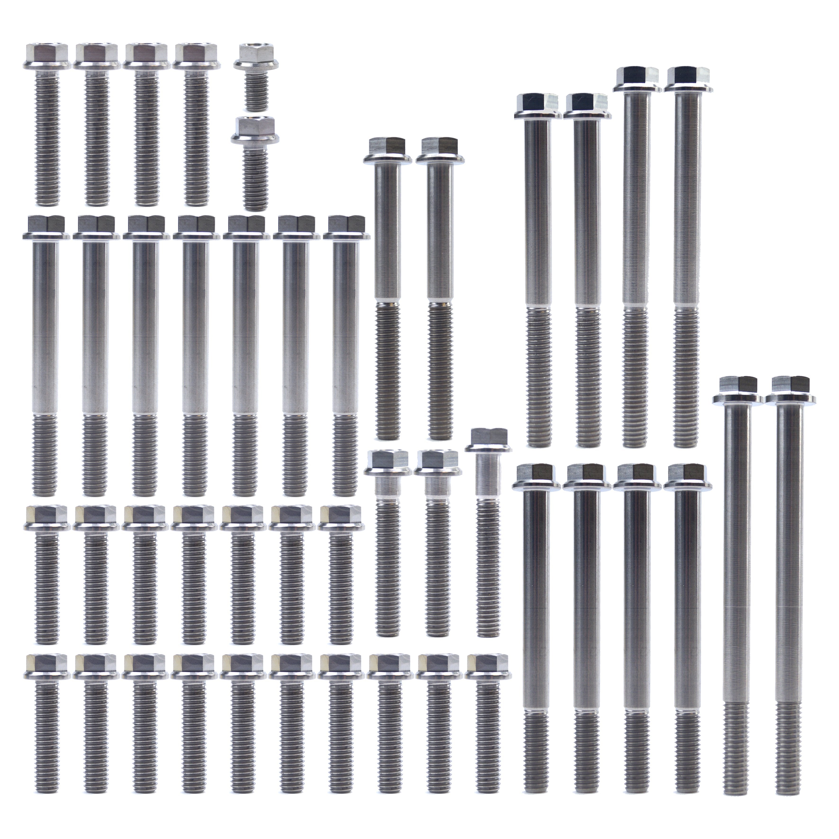 ENGINE BOLT KIT RMZ 450 08-20, KIT SIZE 45 BOLTS !!! MADE TO ORDER !!! TITANIUM BOLT KIT