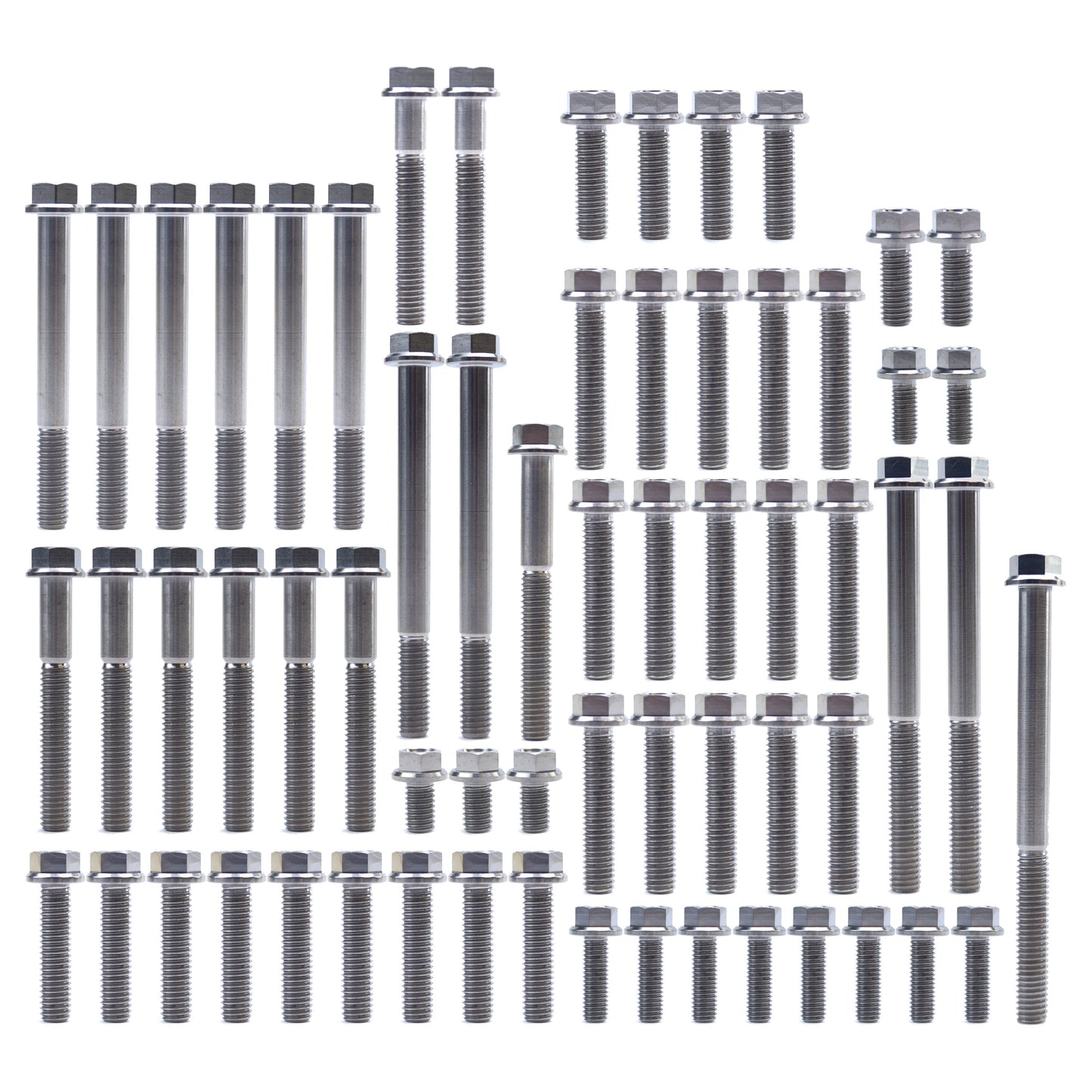 ENGINE BOLT KIT YZ 125 94-20, KIT SIZE 63 BOLTS !!! MADE TO ORDER !!! TITANIUM BOLT KIT