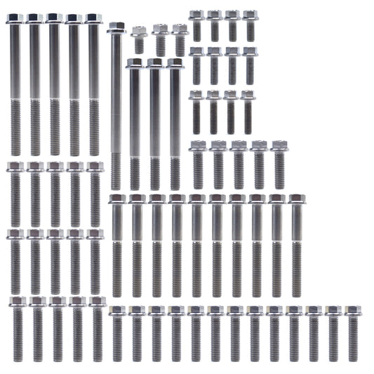 ENGINE BOLT KIT YZ 250 90-20 16-19, KIT SIZE 68 BOLTS !!! MADE TO ORDER !!! TITANIUM BOLT KIT