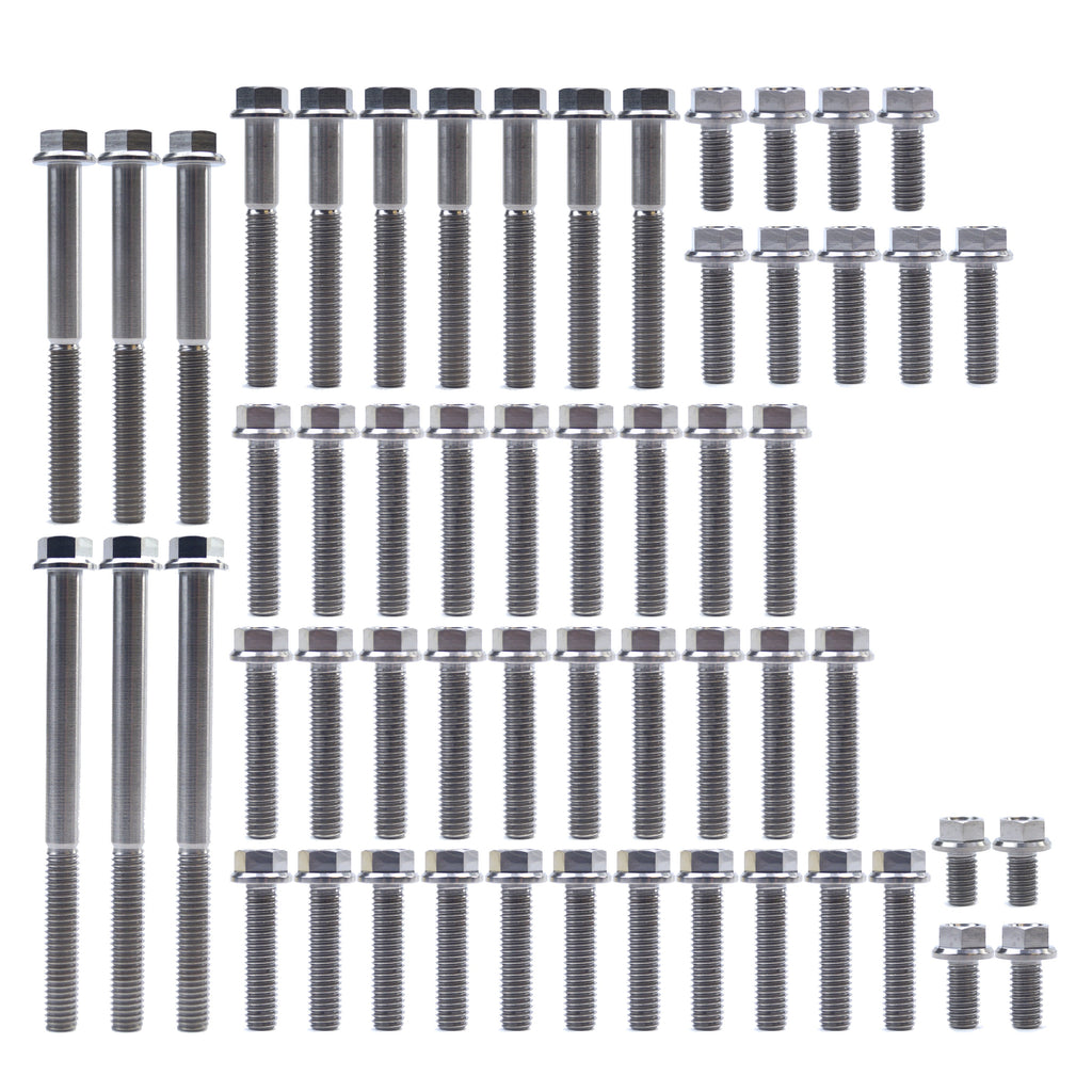 ENGINE BOLT KIT YZ/WR 250 F, KIT SIZE 56 BOLTS !!! MADE TO ORDER !!! TITANIUM BOLT KIT