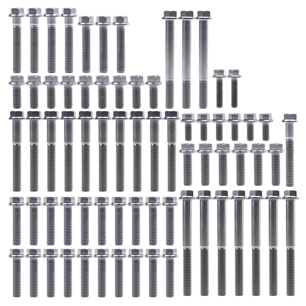 KTM HUQ 250 ENGINE BOLT KIT, KIT SIZE 71 BOLTS !!! MADE TO ORDER !!! TITANIUM BOLT KIT