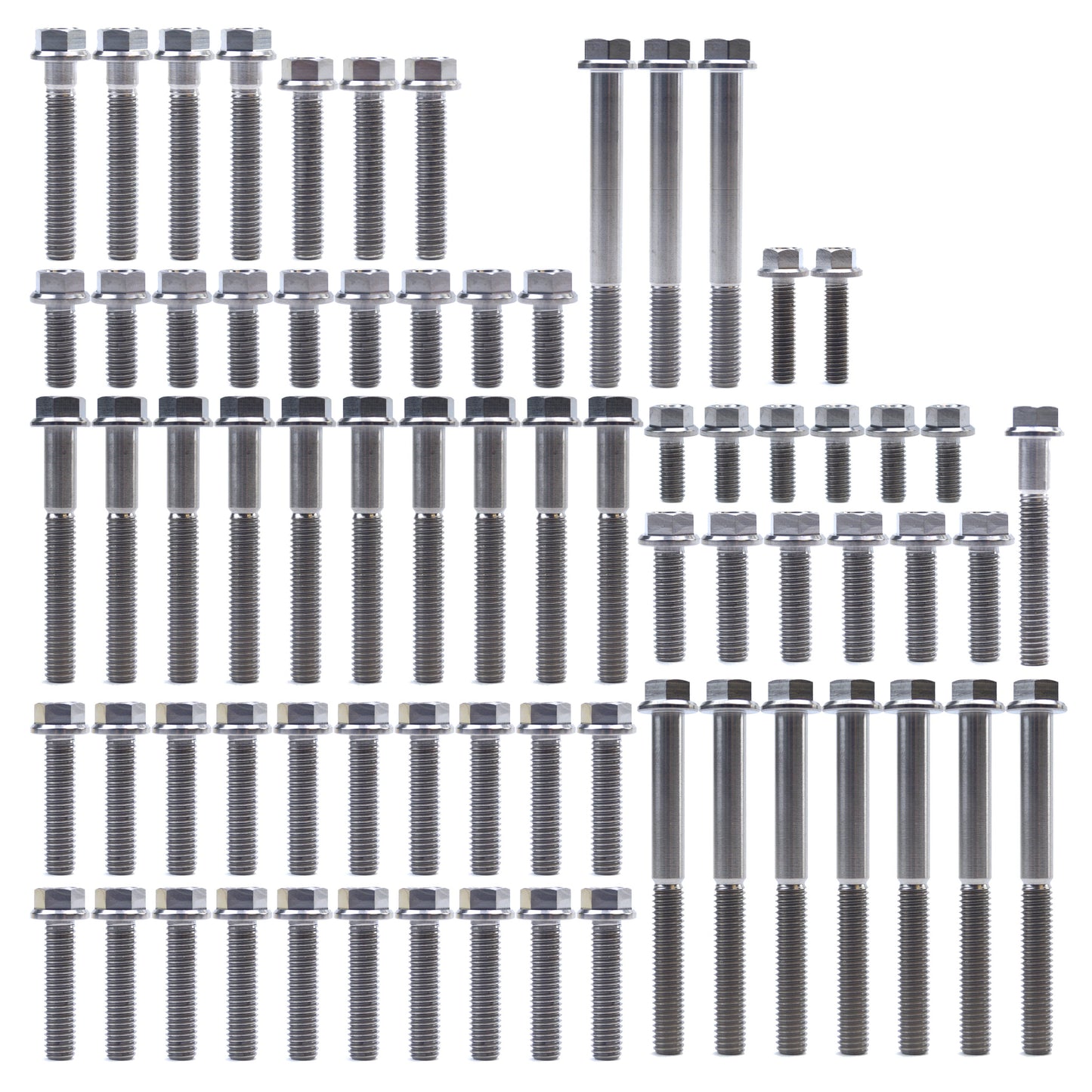 KTM HUQ 250 ENGINE BOLT KIT, KIT SIZE 71 BOLTS !!! MADE TO ORDER !!! TITANIUM BOLT KIT