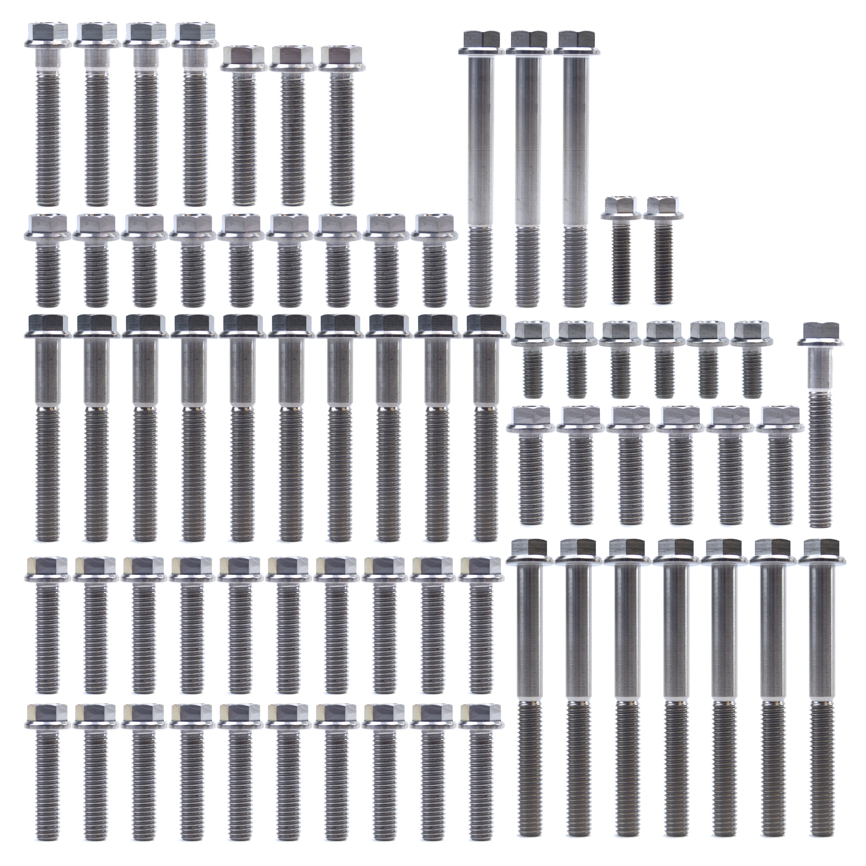 KTM HUQ 250 ENGINE BOLT KIT, KIT SIZE 71 BOLTS !!! MADE TO ORDER !!! TITANIUM BOLT KIT