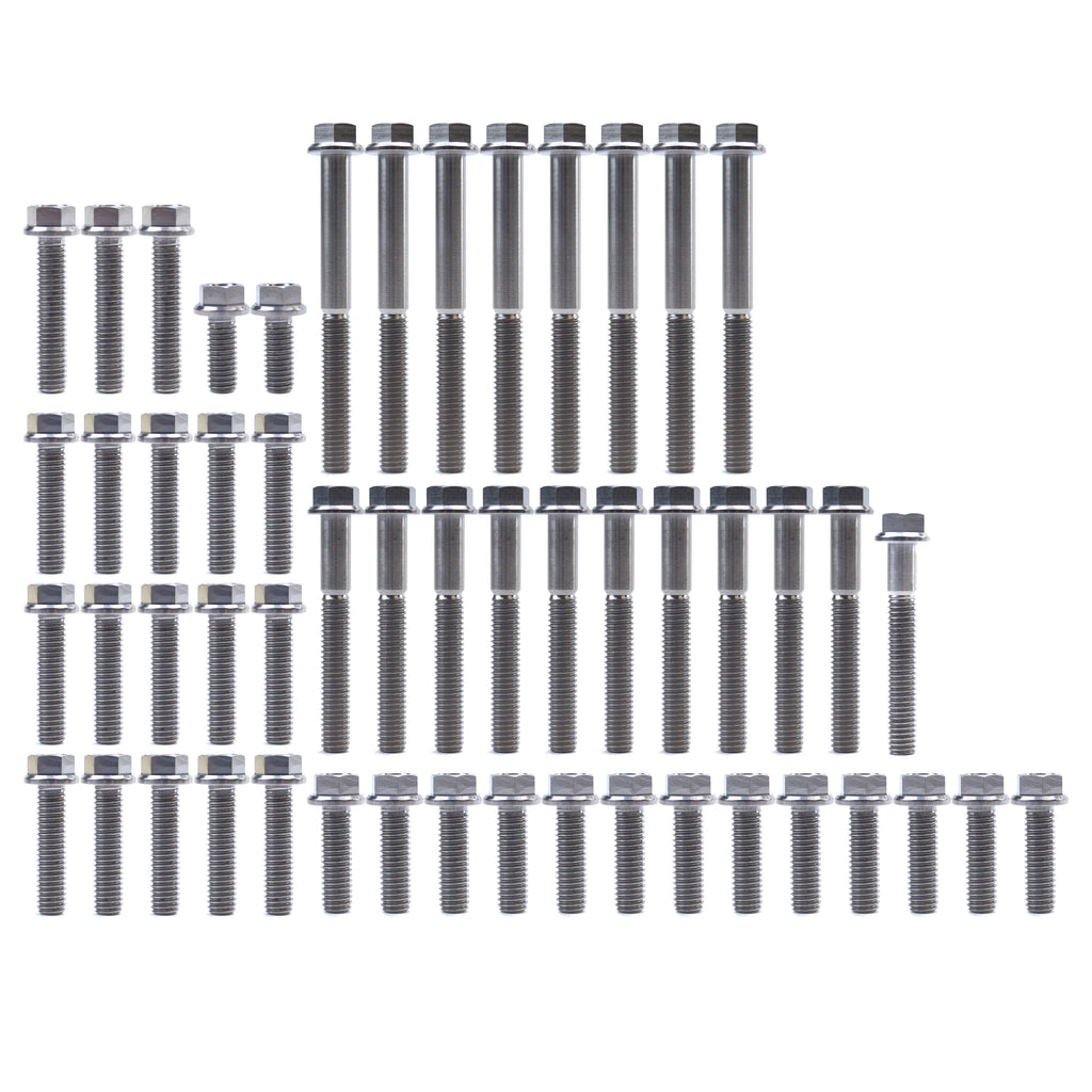 KTM 250/300 TPI TITANIUM ENGINE BOLT KIT, KIT SIZE 52 BOLTS !!! MADE TO ORDER !!!