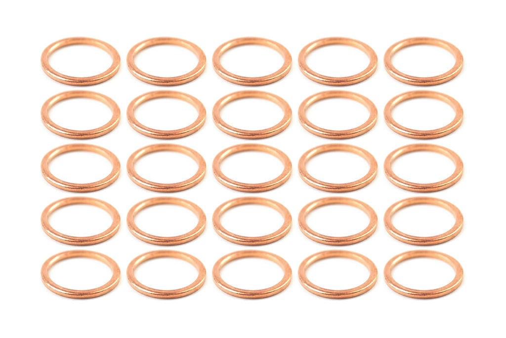 COPPER WASHER M16 PK OF 25, SIZE ID16 x OD20 x W1.50mm