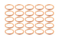 COPPER WASHER M16 PK OF 25, SIZE ID16 x OD20 x W1.50mm
