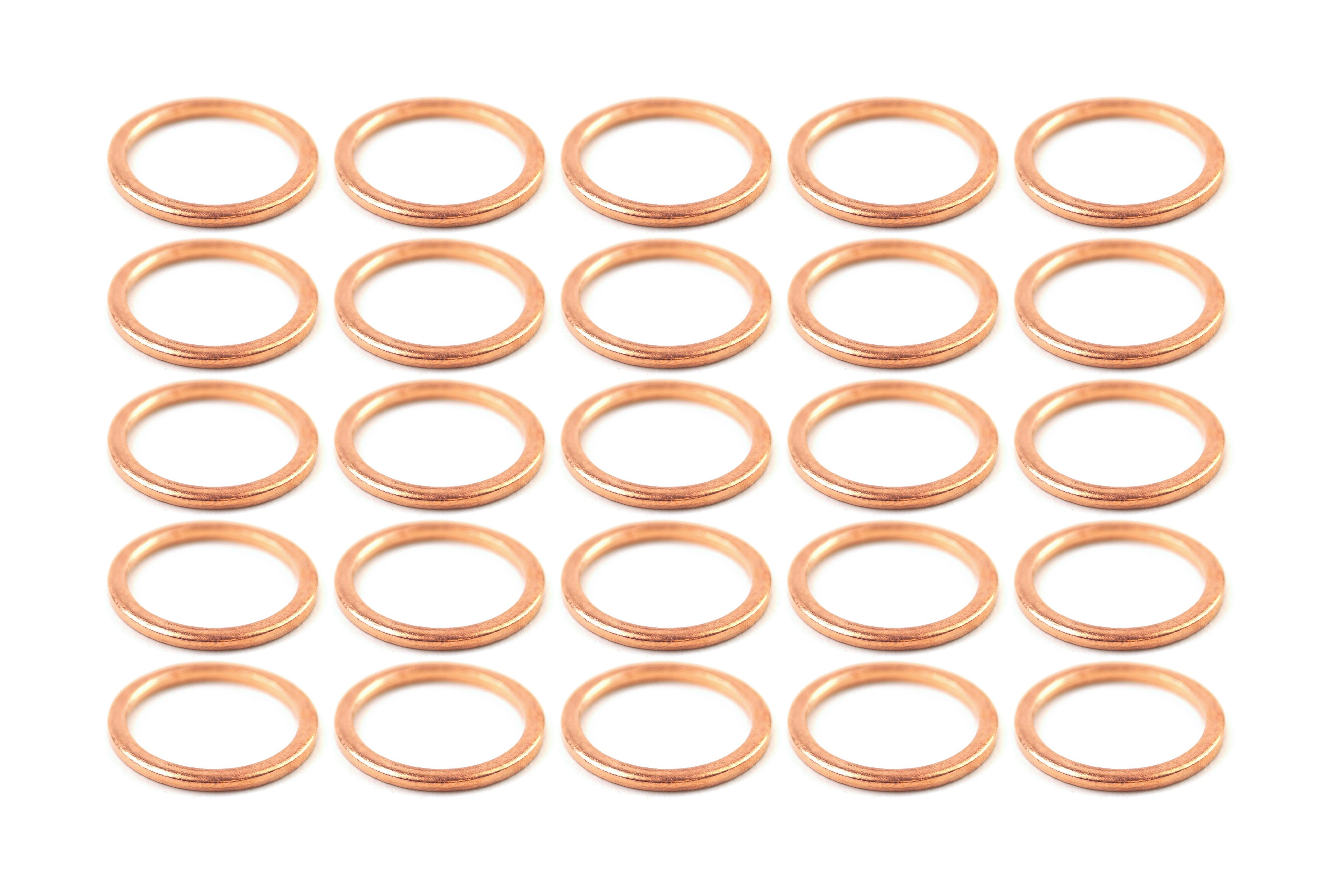 COPPER WASHER M16 PK OF 25, SIZE ID16 x OD20 x W1.50mm