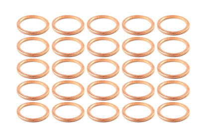 COPPER WASHER M16 PK OF 25, SIZE ID16 x OD20 x W1.50mm