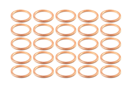 COPPER WASHER M16 PK OF 25, SIZE ID16 x OD20 x W1.50mm