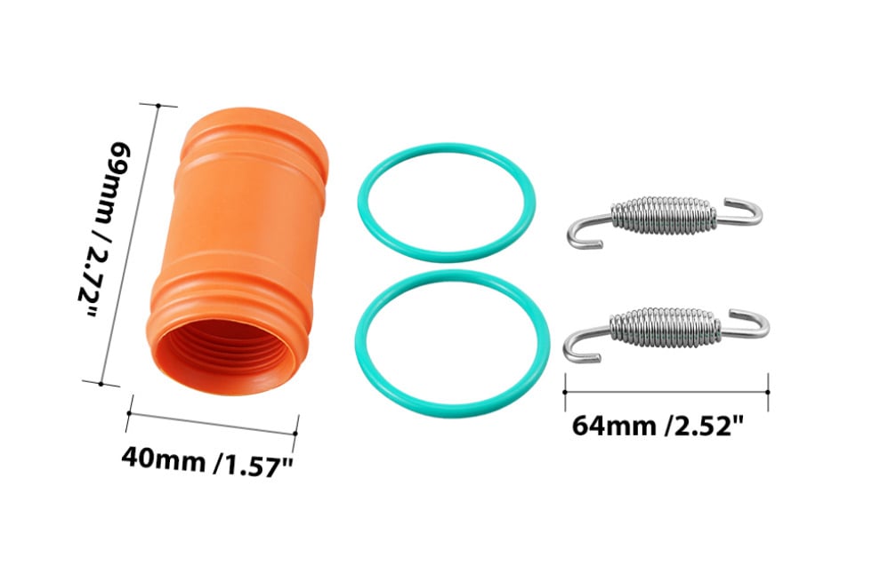 Exhaust Coupler Kit - 2 Springs, 2 O-Rings, Rubber Connector - KTM 250 300 EXC XCW TPi SX XC 17-23